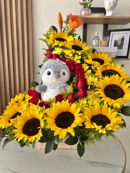 Ramo especial de girasoles y rosas