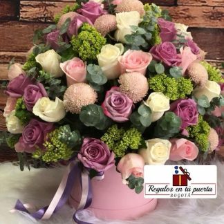 Caja de rosas golden